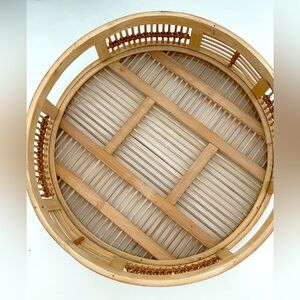 Round banboo tray